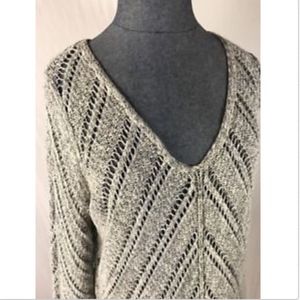 Ann Taylor LOFT Women's Size M Gray Knit Top